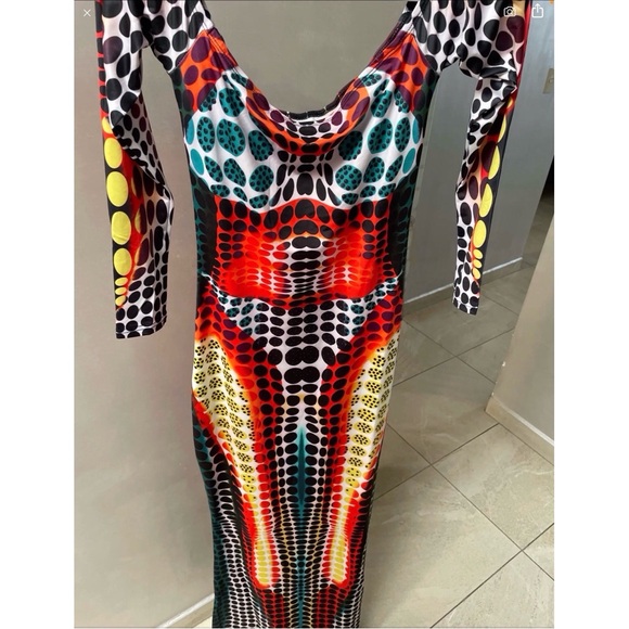 John Paul Gautier Design Optical Illusion Mod Dot Dress - Picture 4 of 9